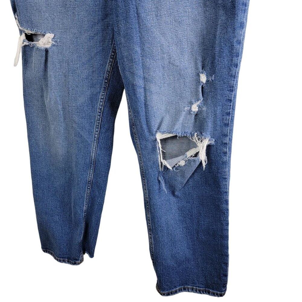 The Abercrombie & Fitch Ankle Straight Ultra Rise Jeans Womens size 31/12 Blue - Picture 6 of 8